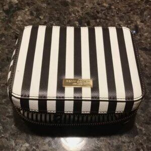 Henri Bendel West 57th Centennial Stripe Travel Jewelry Case Zip Box